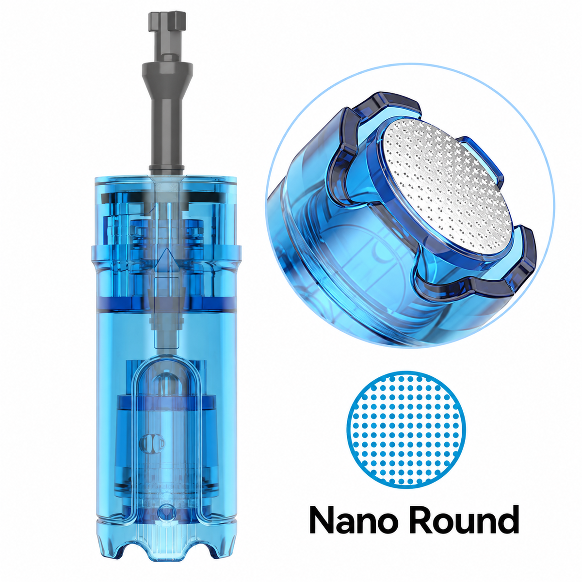 Ανταλλακτική κεφαλή Nano Round για Dr. Pen M9 και M8 Max με λεπτομέρεια στρογγυλού άκρου επαφής